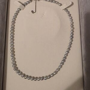 Elegant Silver Pearl Necklace